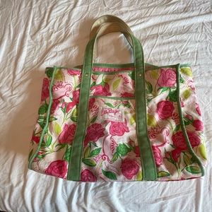 Lilly Pulitzer Delta Zeta zip top tote